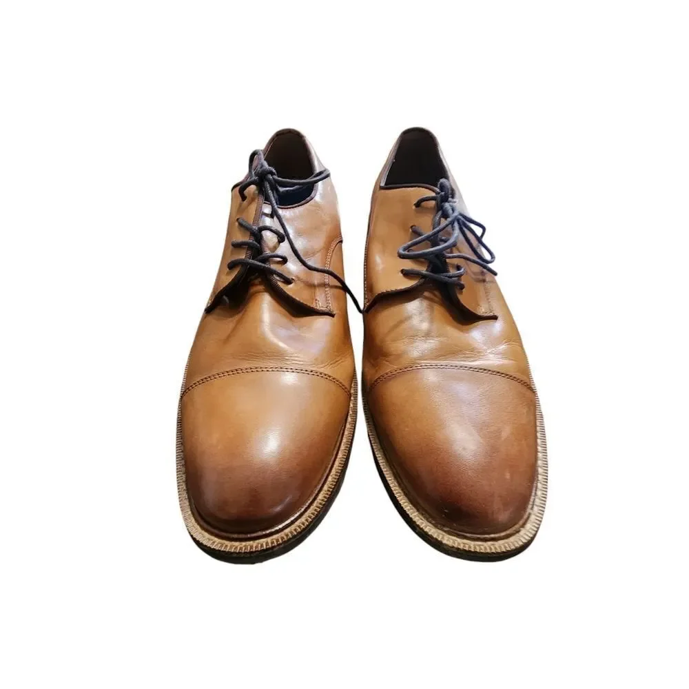 Vince Camuto Lamson brown leather cap toe oxfords Sz 10.5